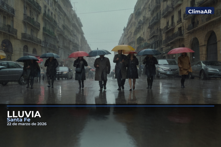 Lluvia en Santa Fe: temperaturas entre 23°C y 32°C, este domingo