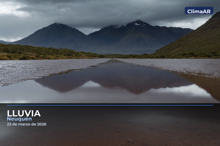 Lluvia en Neuquén: temperaturas entre 4°C y 9°C, este lunes