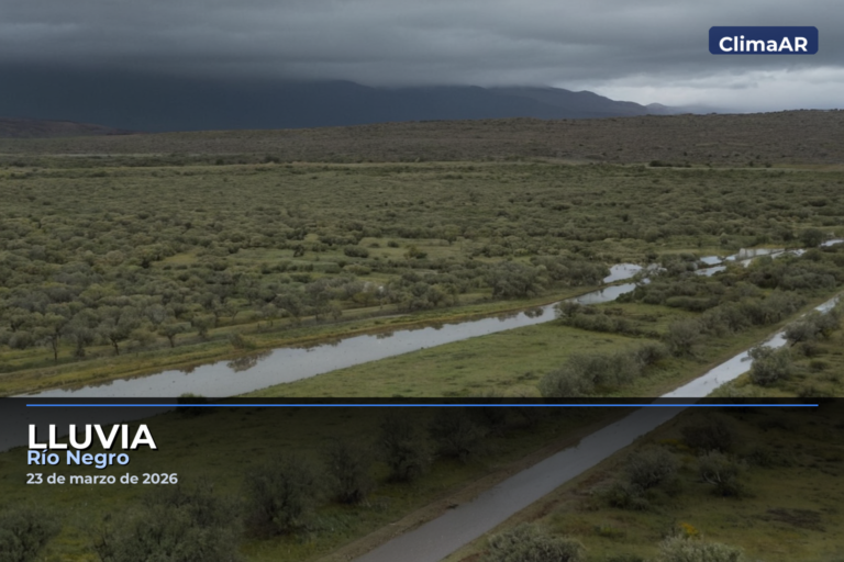 Lluvia en Río Negro: temperaturas entre 4°C y 10°C, este lunes
