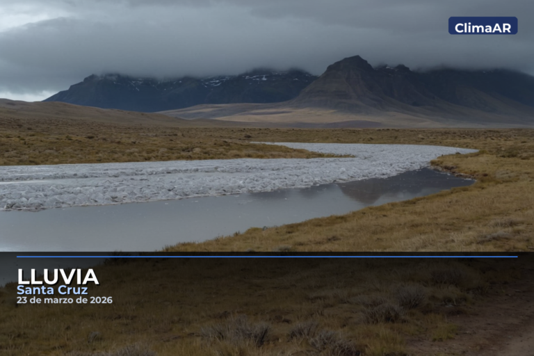 Lluvia en Santa Cruz: temperaturas entre -0°C y 19°C, este lunes