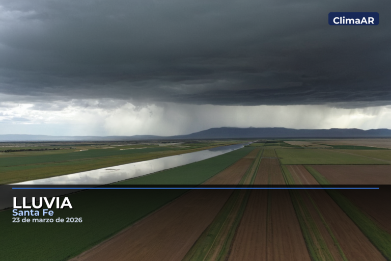 Lluvia en Santa Fe: temperaturas entre 23°C y 32°C, este lunes