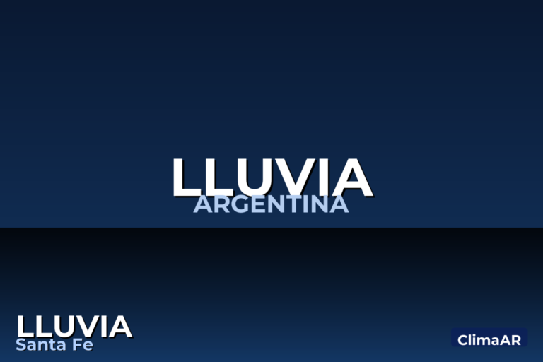 Lluvias en Santa Fe: Informe del Servicio Meteorológico Nacional