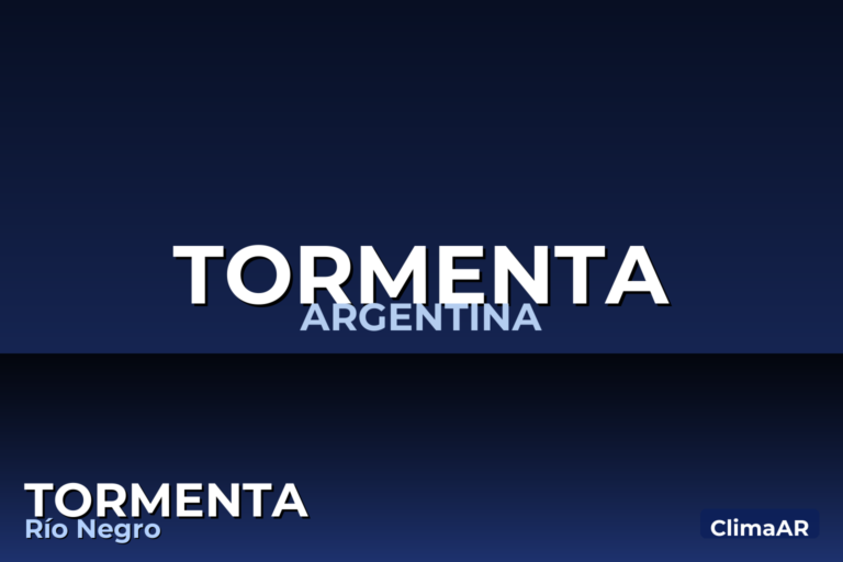Tormenta en Río Negro: Meteored alerta a una situación climática incómoda