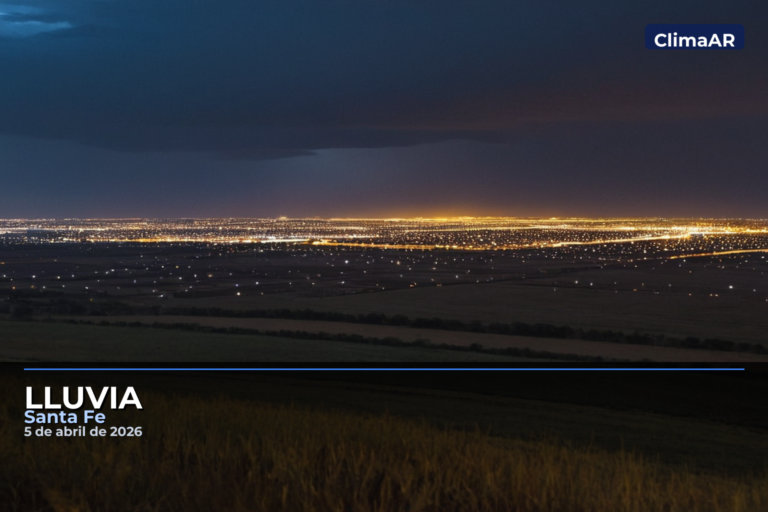 Lluvia en Santa Fe: temperaturas entre 23°C y 32°C, este domingo
