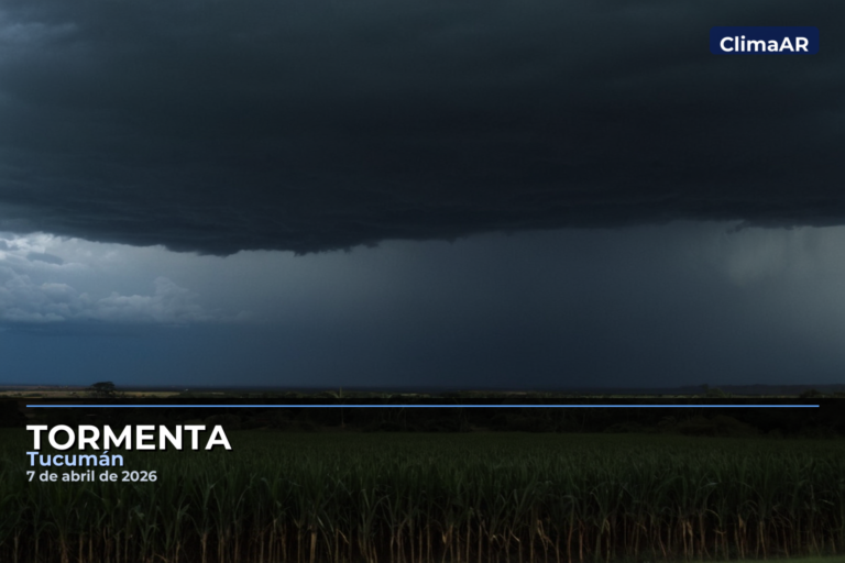 Tucumán: tormenta este martes con condiciones en evolución