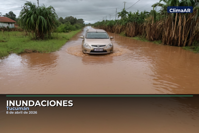 Tucumán: inundaciones este miércoles con condiciones en evolución